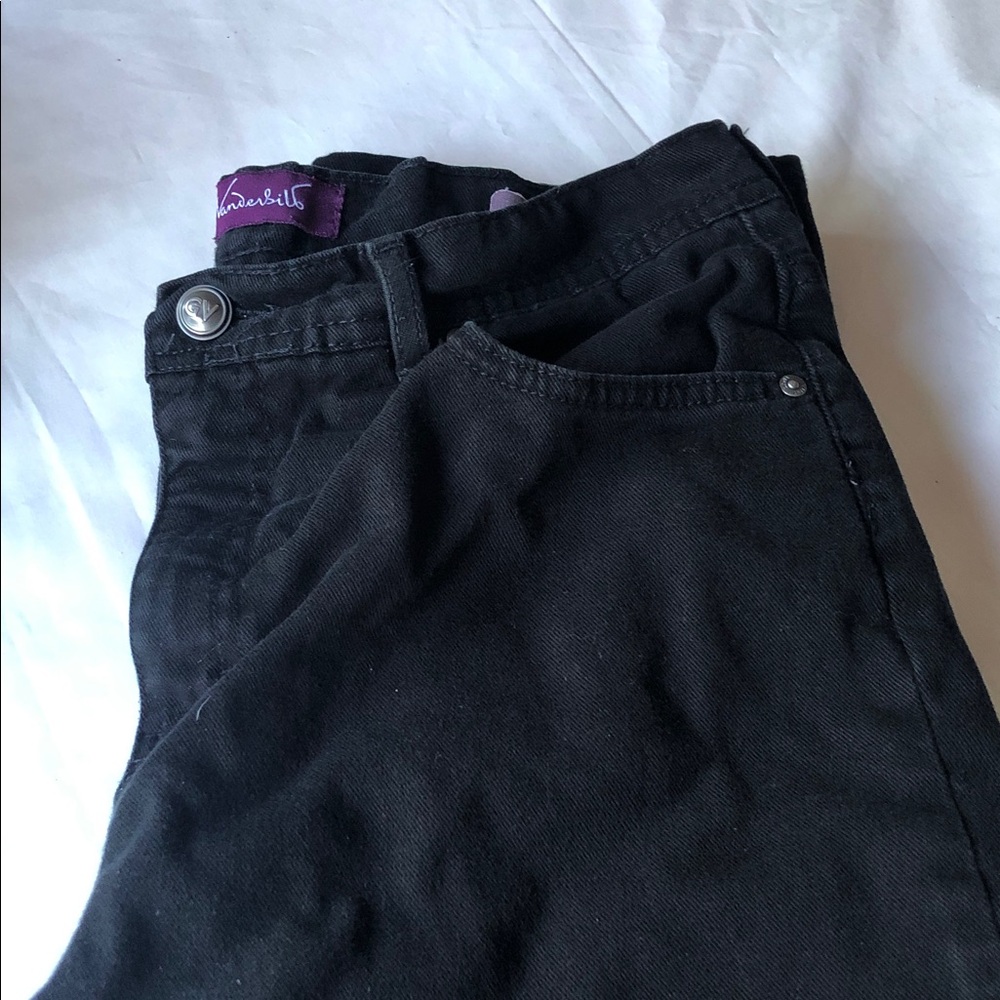 Gloria Vanderbilt Black Skinny Women's Jeans with Purple Label